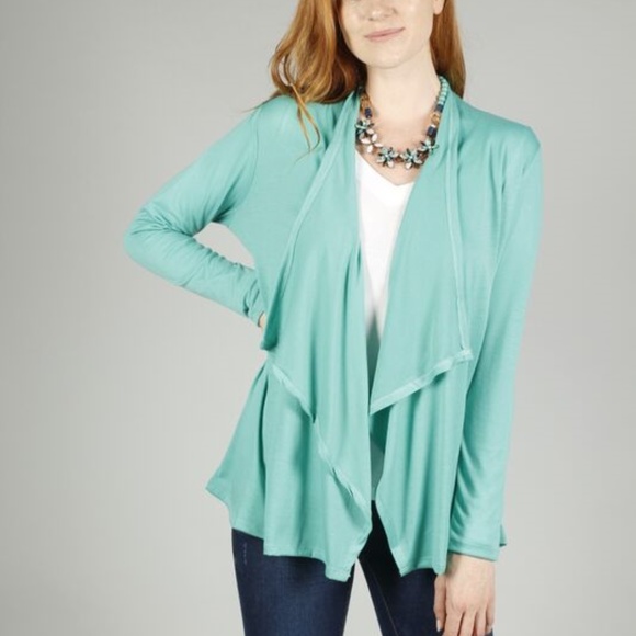 American Retro Sweaters - AMERICAN RETRO CARDIGAN SHORT AQUA